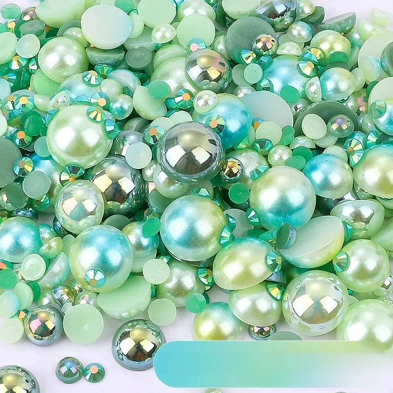 Bunte Perlharze – Elegantes Halb-Rund Design