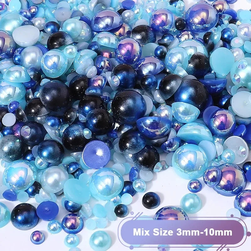 Bunte Perlharze – Elegantes Halb-Rund Design