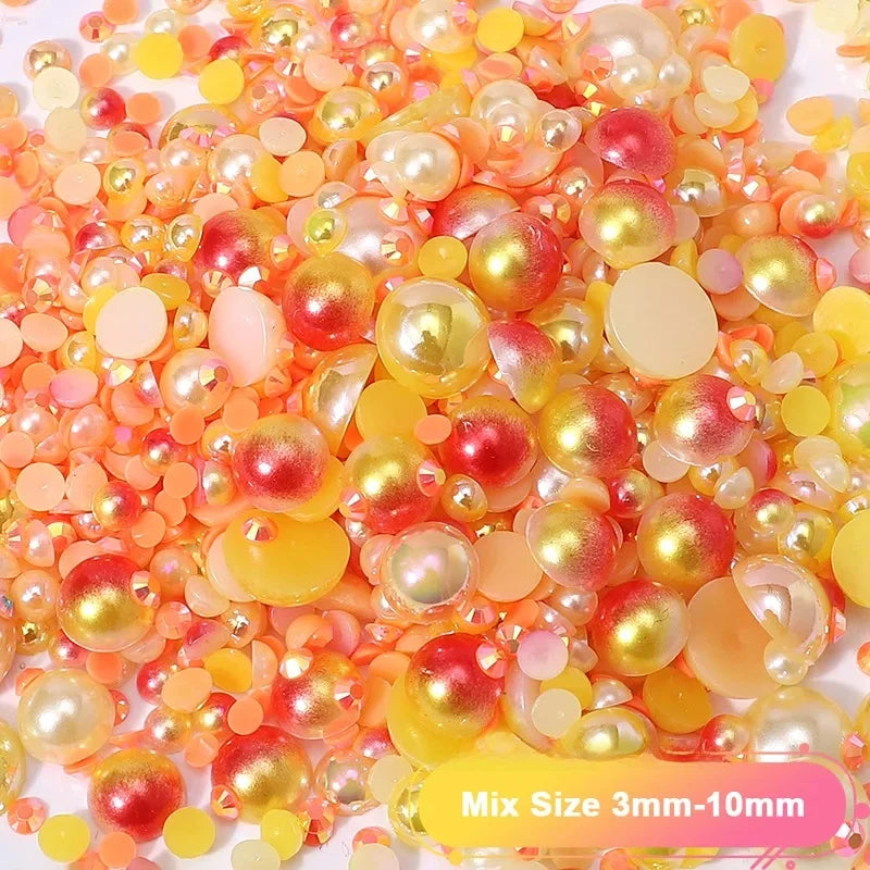 Bunte Perlharze – Elegantes Halb-Rund Design