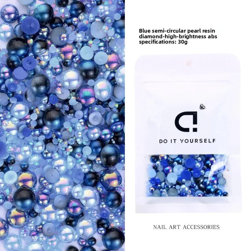 Bunte Perlharze – Elegantes Halb-Rund Design