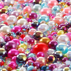 Bunte Perlharze – Elegantes Halb-Rund Design