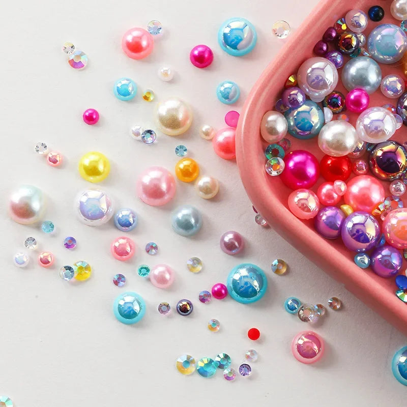 Bunte Perlharze – Elegantes Halb-Rund Design