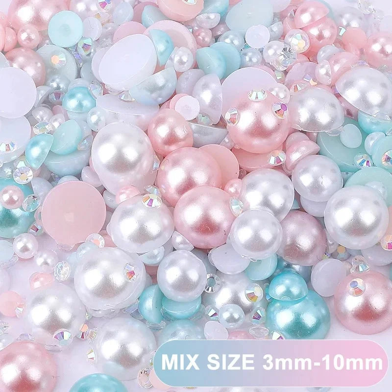 Bunte Perlharze – Elegantes Halb-Rund Design