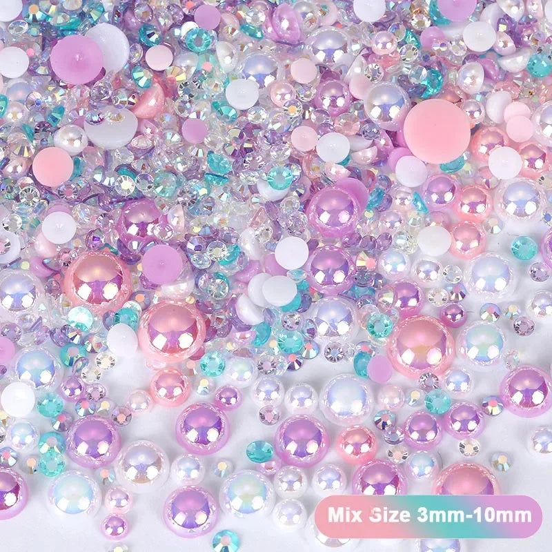 Bunte Perlharze – Elegantes Halb-Rund Design