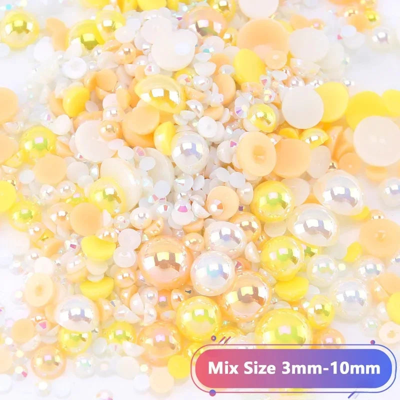 Bunte Perlharze – Elegantes Halb-Rund Design