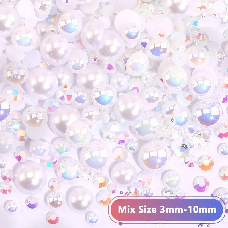 Bunte Perlharze – Elegantes Halb-Rund Design