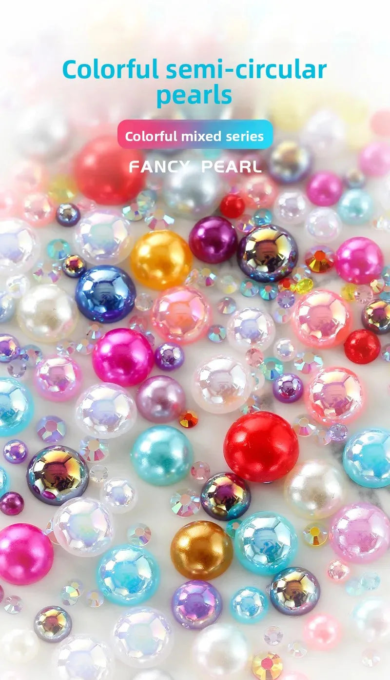 Bunte Perlharze – Elegantes Halb-Rund Design