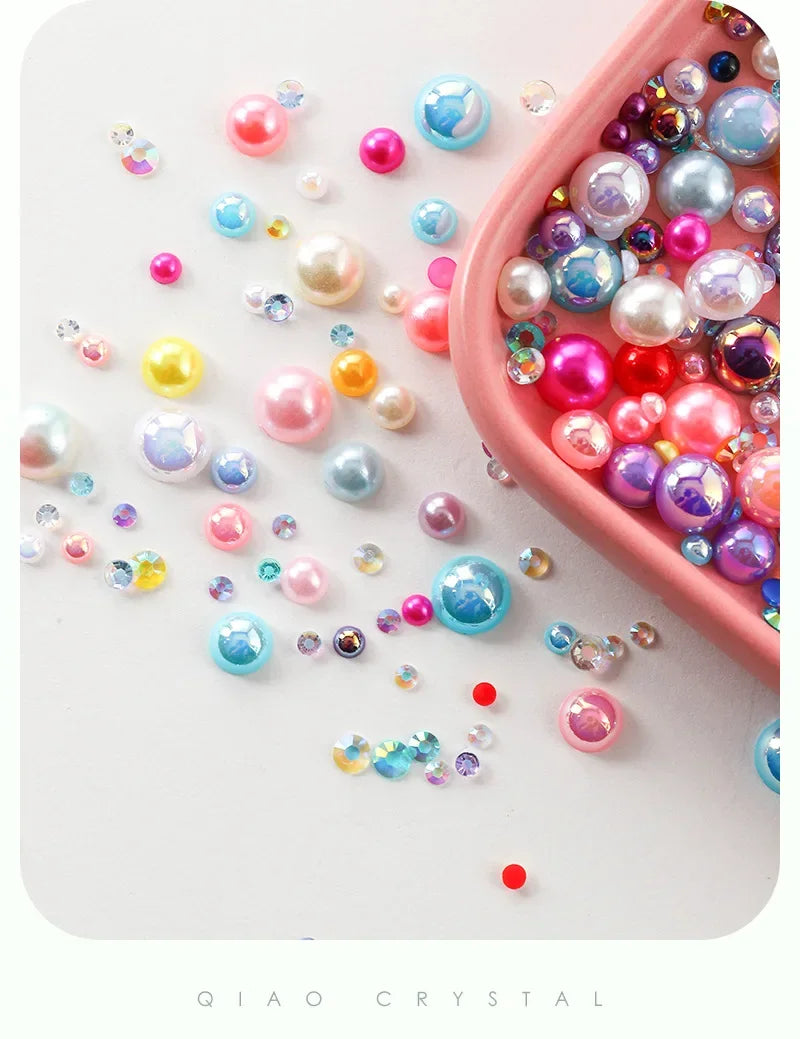 Bunte Perlharze – Elegantes Halb-Rund Design