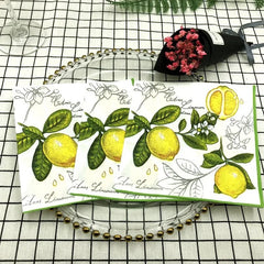 Bunte Servietten – Zitronendesign – 33x33cm, 20er