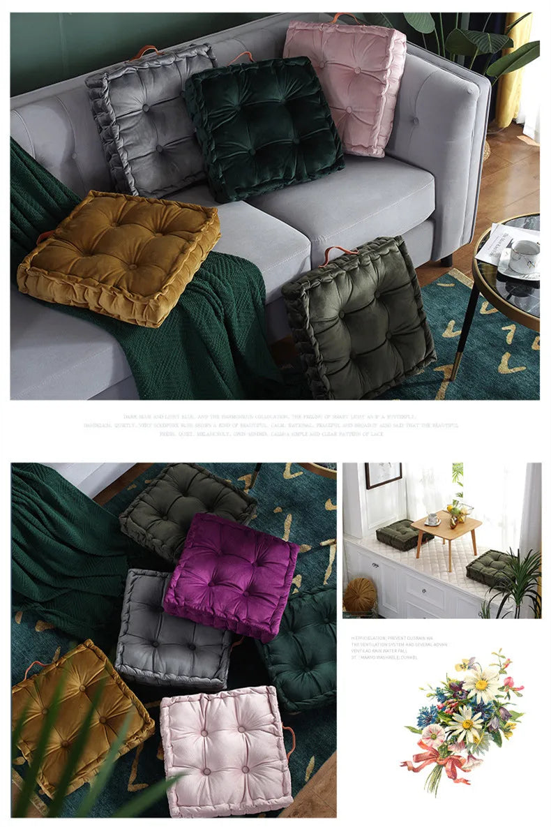 Bürostuhlkissen – Weiches Niederländisches Velours – 42x42cm