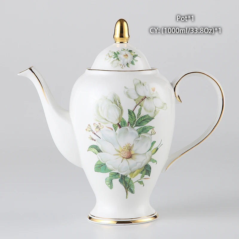 Camellia Kaffeeset – Vintage Bone China – Komplettset für Tee & Kaffee