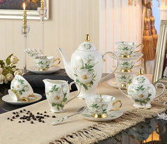 Camellia Kaffeeset – Vintage Bone China – Komplettset für Tee & Kaffee