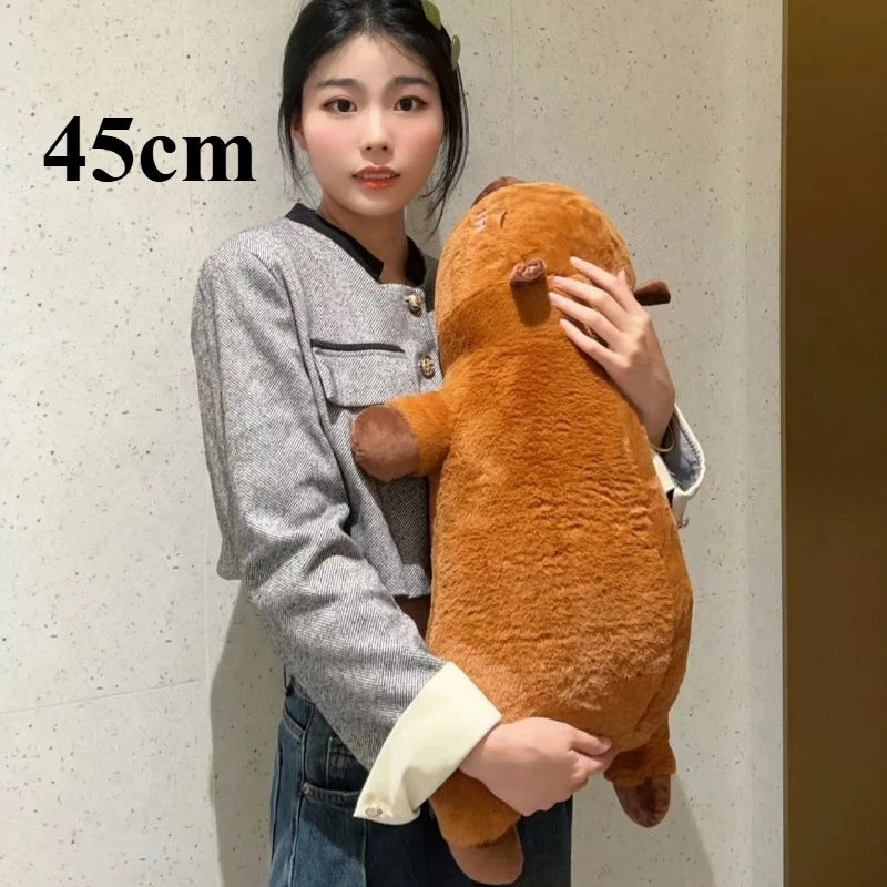 Capybara Plüschkissen – Plüsch, Weich – 65cm, 45cm, 85cm