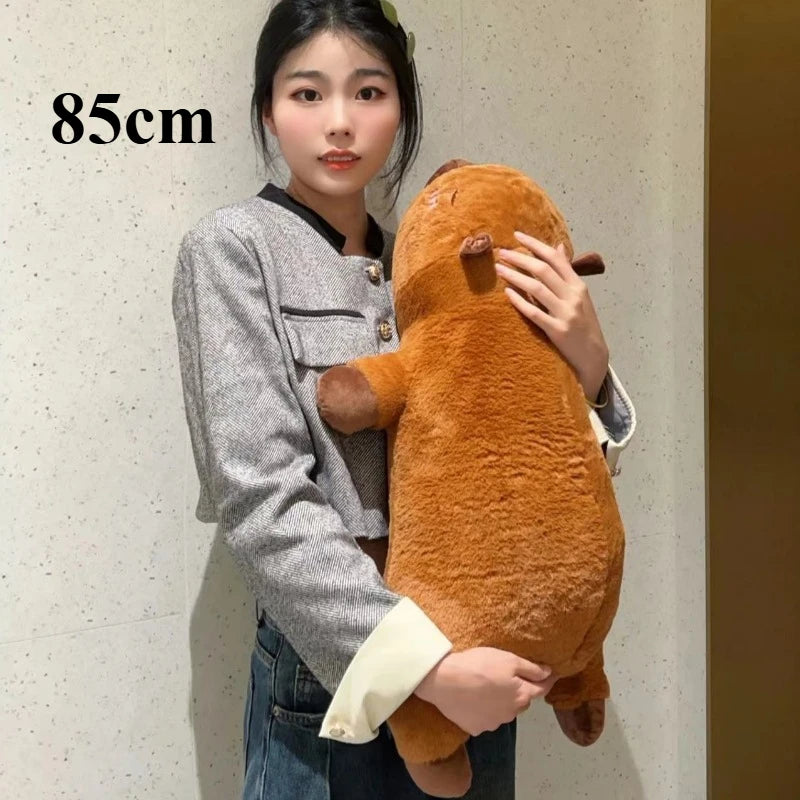 Capybara Plüschkissen – Plüsch, Weich – 65cm, 45cm, 85cm