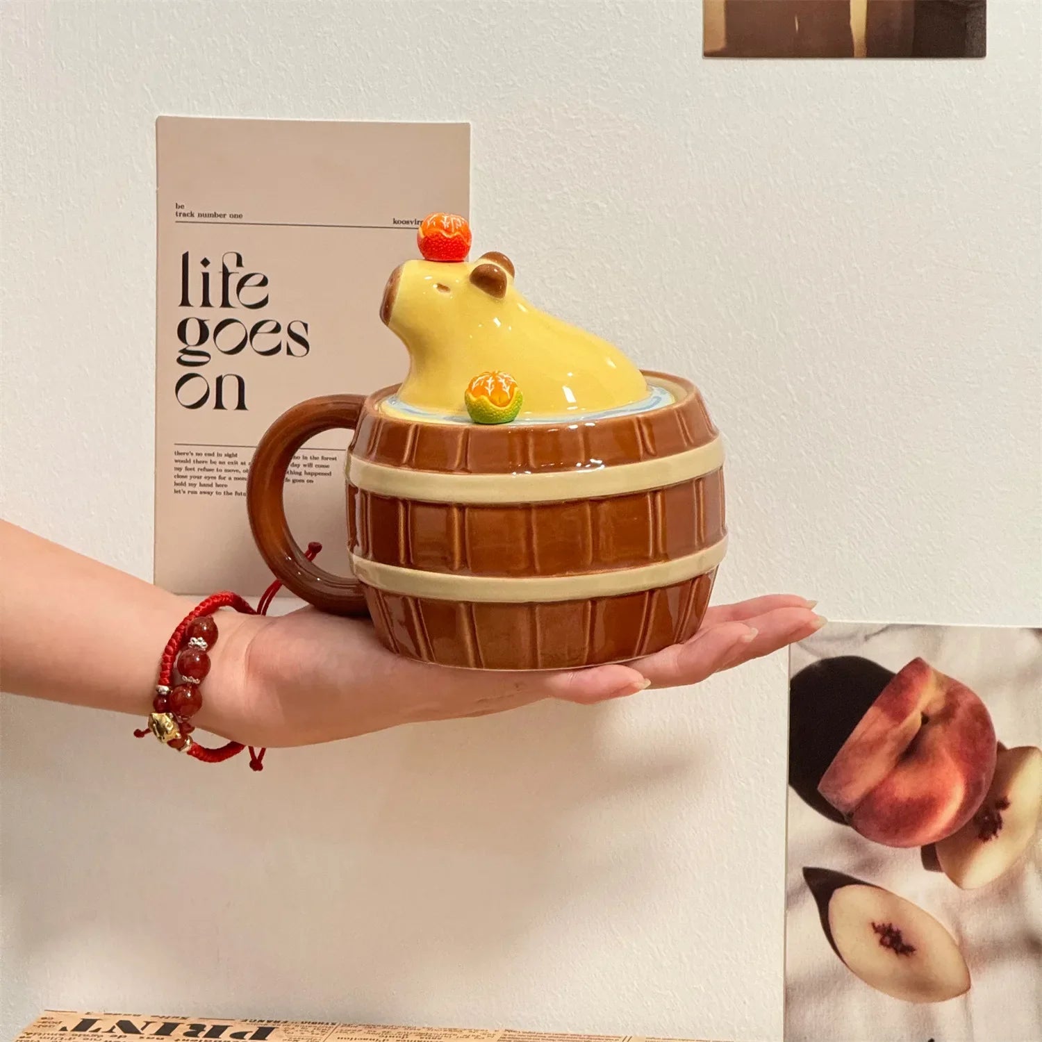 Capybara Tasse – Keramik Cartoon mit Deckel – 400-500ml