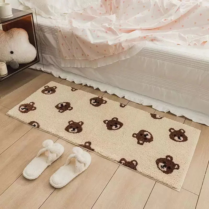 Cartoon Bettvorleger aus Polyester, Imitationskaschmir, mehrfarbig, rechteckig, 50x120 cm