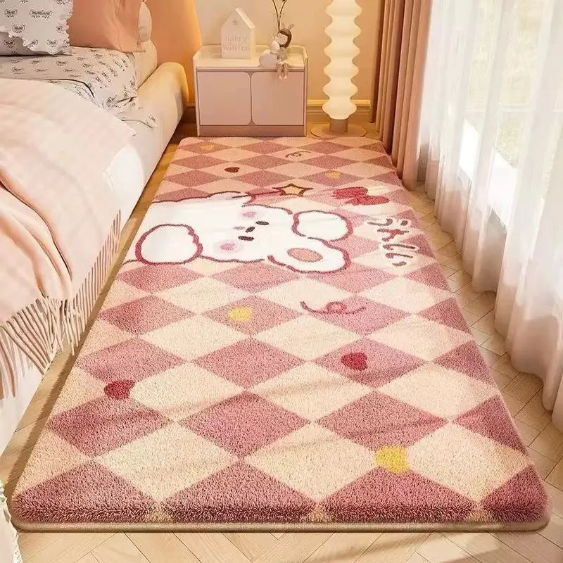 Cartoon Bettvorleger aus Imitationskaschmir in mehrfarbig 50 x 120 cm