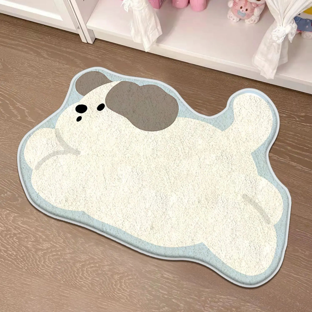 Mehrfarbiger Cartoon Eingangsteppich aus Acryl, rutschfest, Grösse 40x60cm