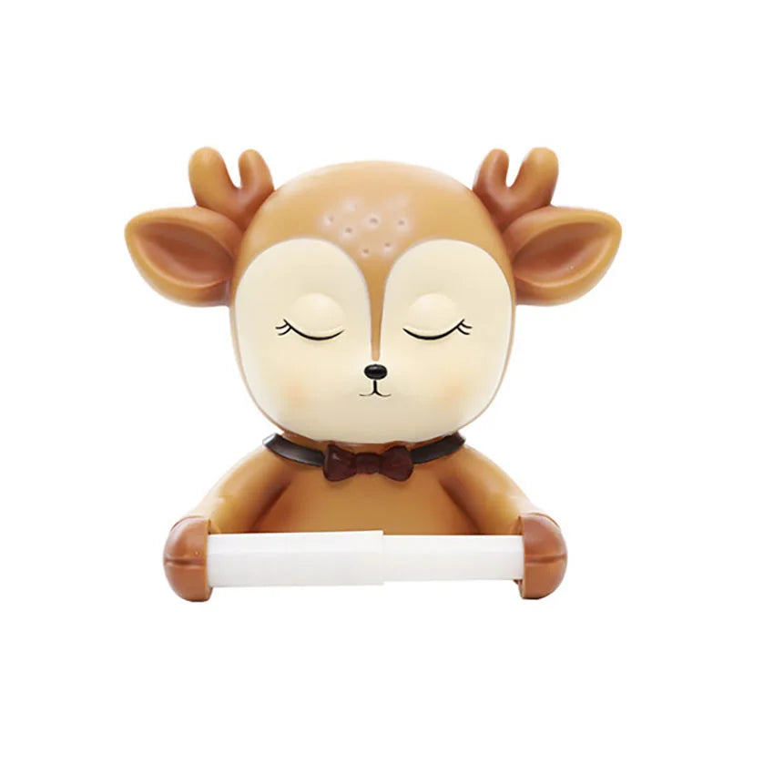 Cartoon Reh Papierhalter – Kreativ für die Wand