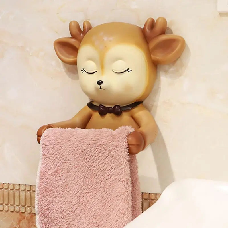 Cartoon Reh Papierhalter – Kreativ für die Wand