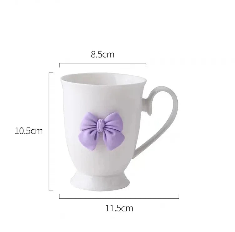 Cartoon-Schleifen Tassen – Porzellan Set – Kaffee & Tee