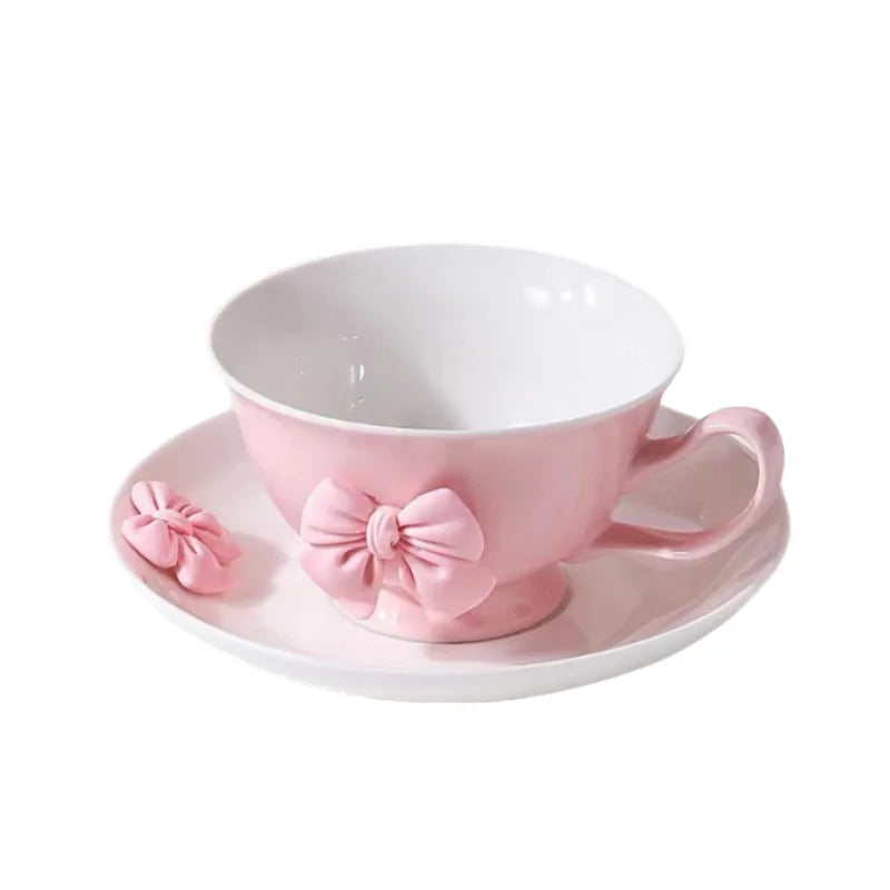 Cartoon-Schleifen Tassen – Porzellan Set – Kaffee & Tee