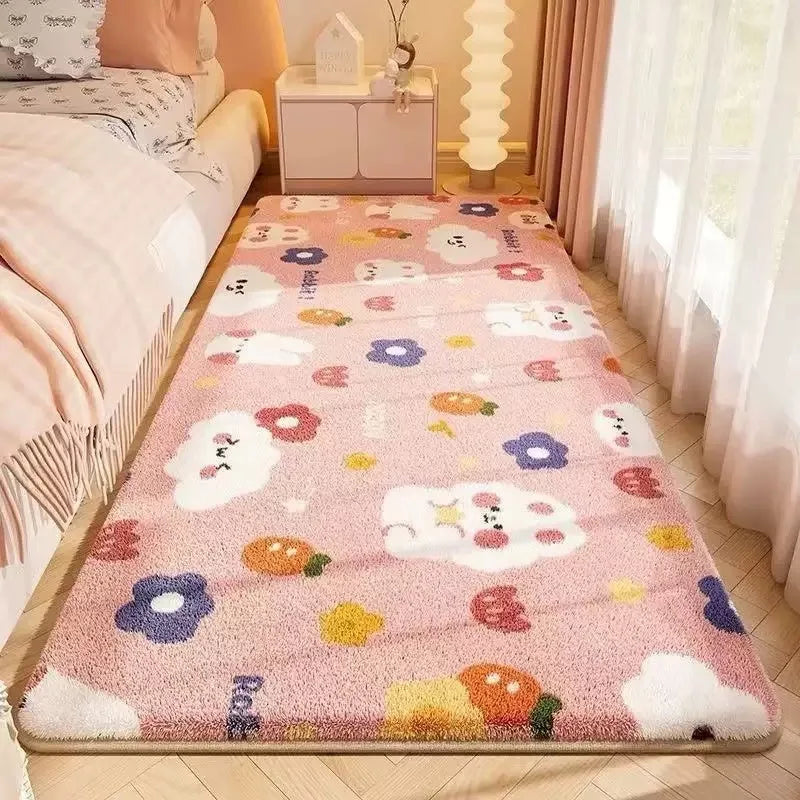 Cartoon-Teppich aus Polyester in Multicolor 50x120 cm für Schlafzimmer