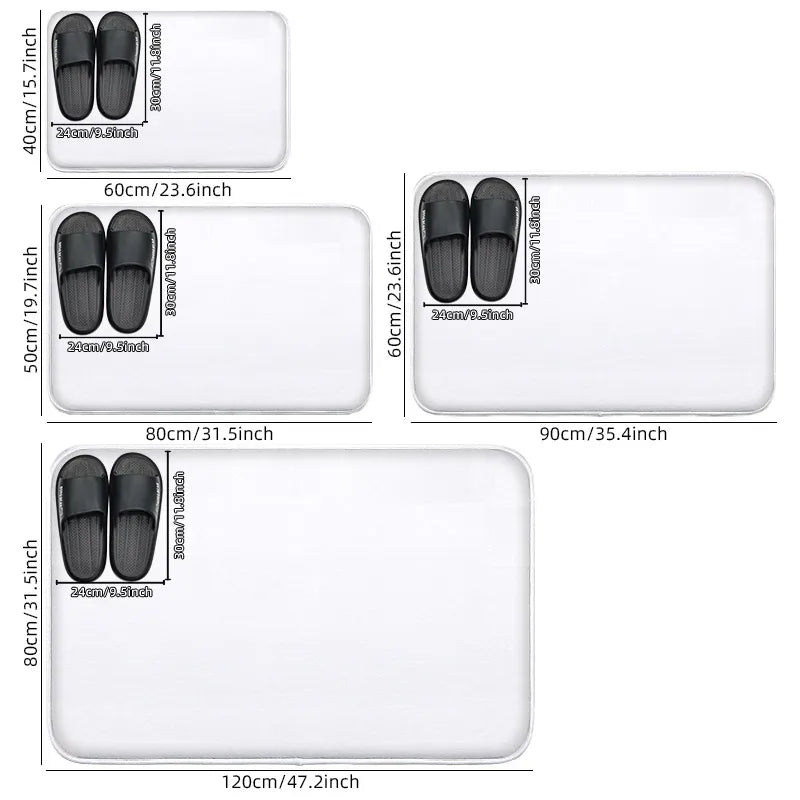 Cartoon-Tier Badematte – Modern Gummidruck – 40x60 cm