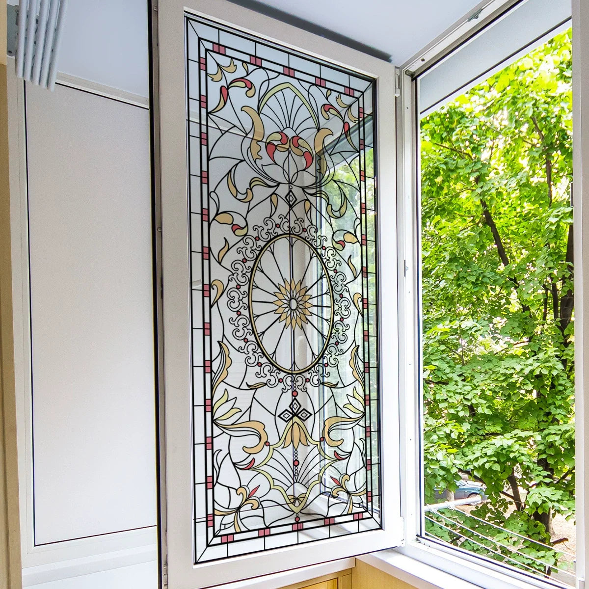 Cartoon Tulpe Wandsticker – Doppelseitige Fensterdeko