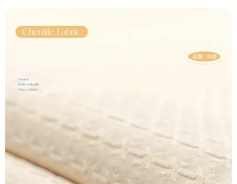 Eleganter Chenille Sofabezug in Khaki mit rutschfestem Design 90x90cm