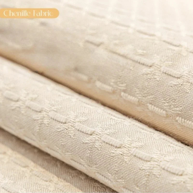 rutschfester Chenille Sofabezug in Beige, Grösse 90x180cm