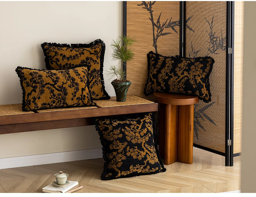 Chinesische Klassische Kissenbezüge – Besticktes Blumenmuster – 45x45cm / 30x50cm