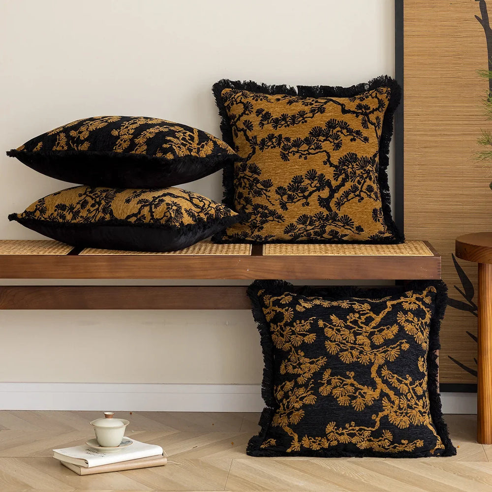 Chinesische Klassische Kissenbezüge – Besticktes Blumenmuster – 45x45cm / 30x50cm