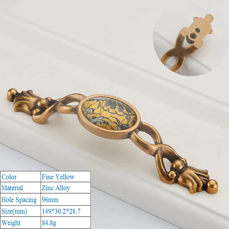 Chinesischer Kristallgriff – Zinklegierung – Verschiedene Grössen