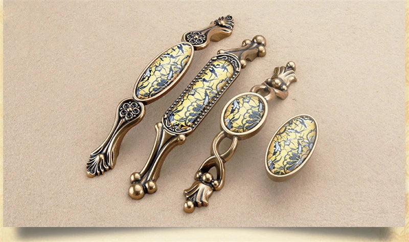 Chinesischer Kristallgriff – Zinklegierung – Verschiedene Grössen