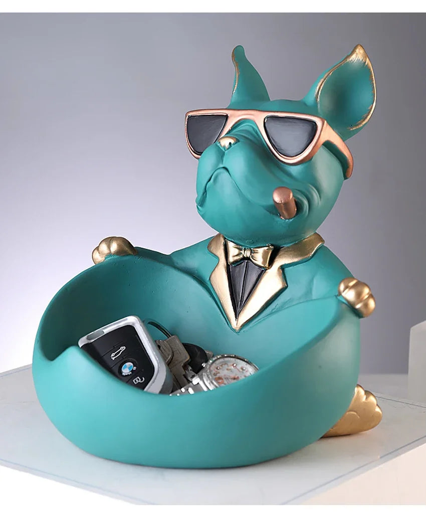 Coole Hundefigur - Harz Aufbewahrungsbox - 19.5x21.8x21cm