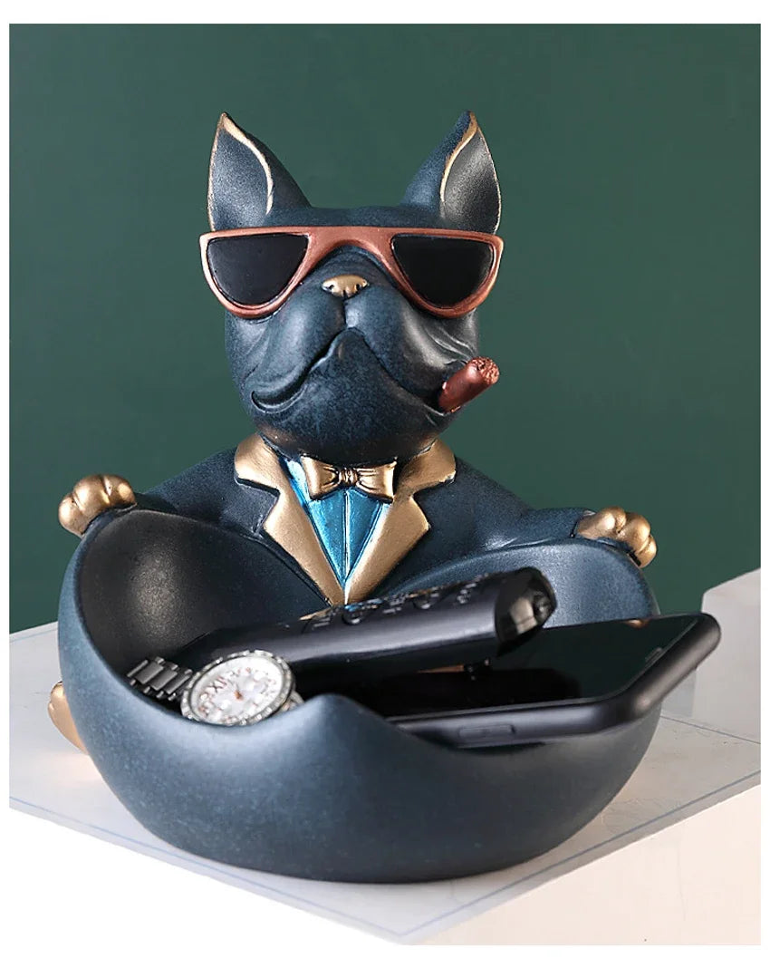Coole Hundefigur - Harz Aufbewahrungsbox - 19.5x21.8x21cm