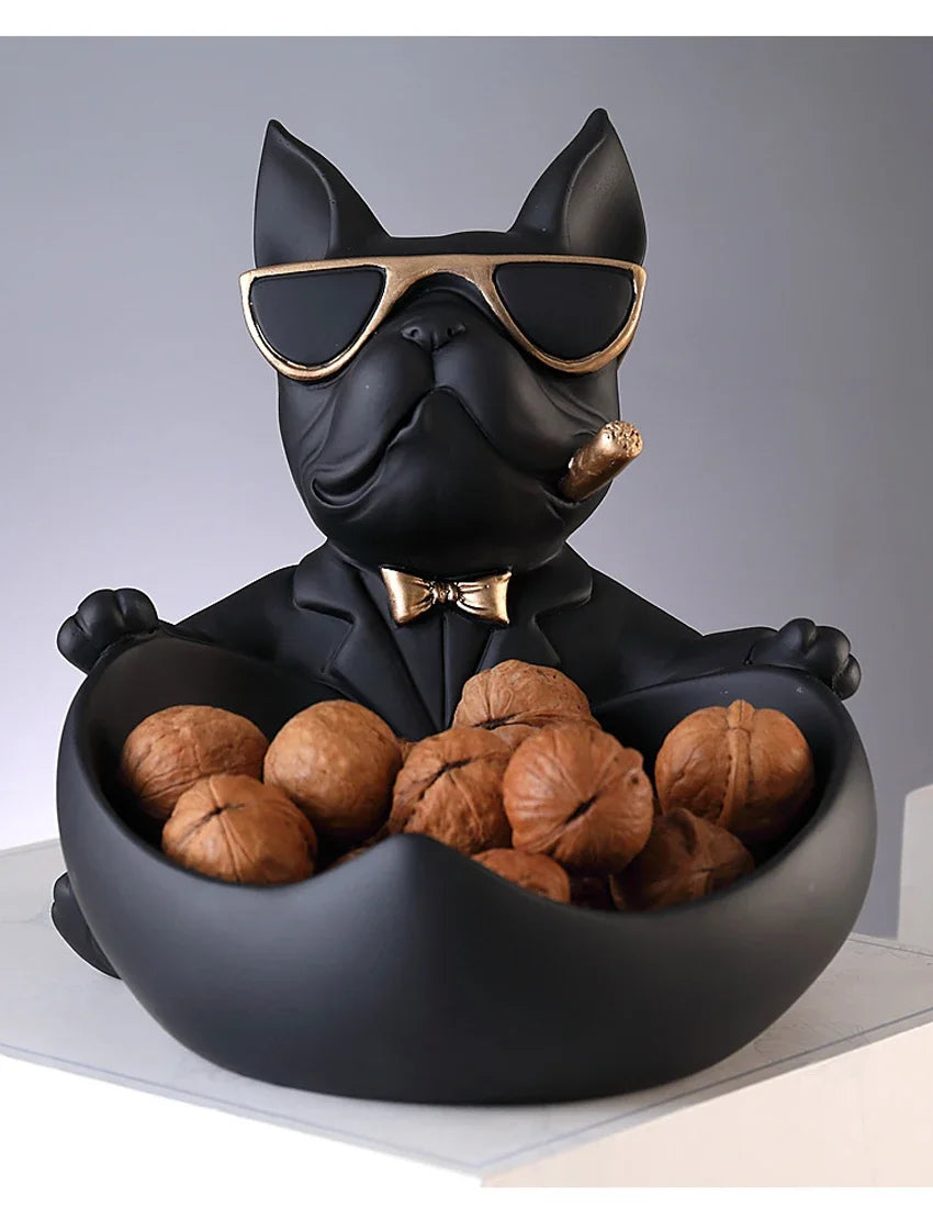 Coole Hundefigur - Harz Aufbewahrungsbox - 19.5x21.8x21cm