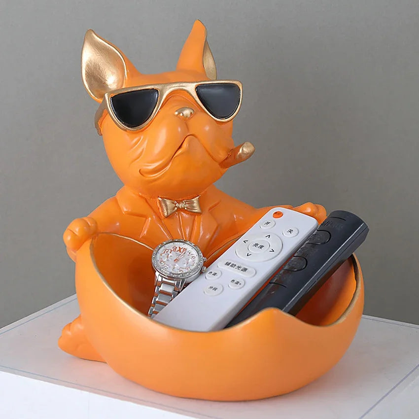 Coole Hundefigur - Harz Aufbewahrungsbox - 19.5x21.8x21cm