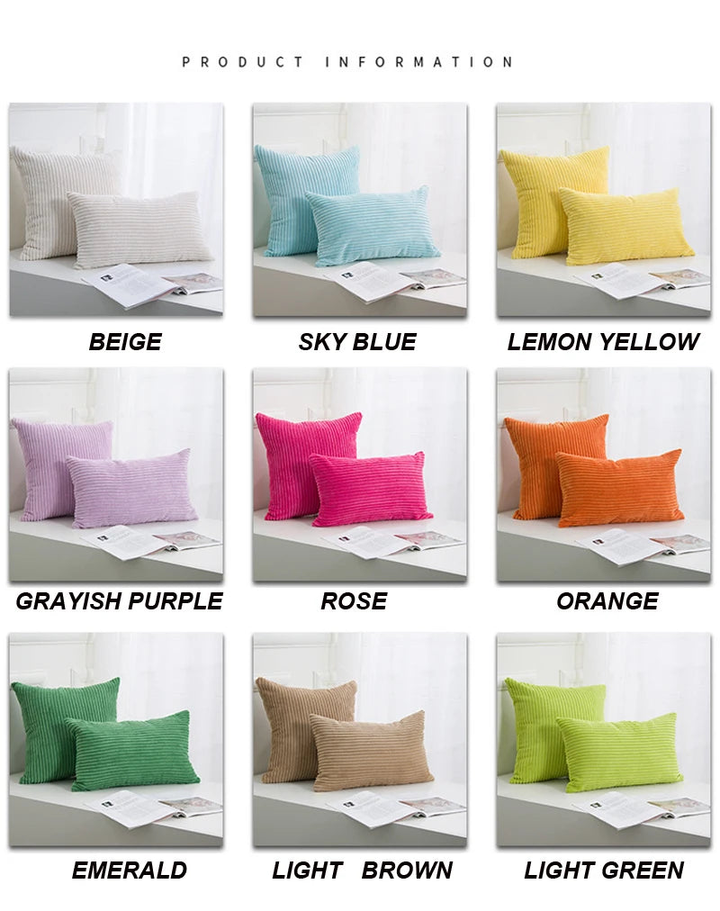 Cord-Kissenbezug in skandinavischem Stil, Dunkelblau, 450mmx450mm, Polyester-Baumwolle Mischung