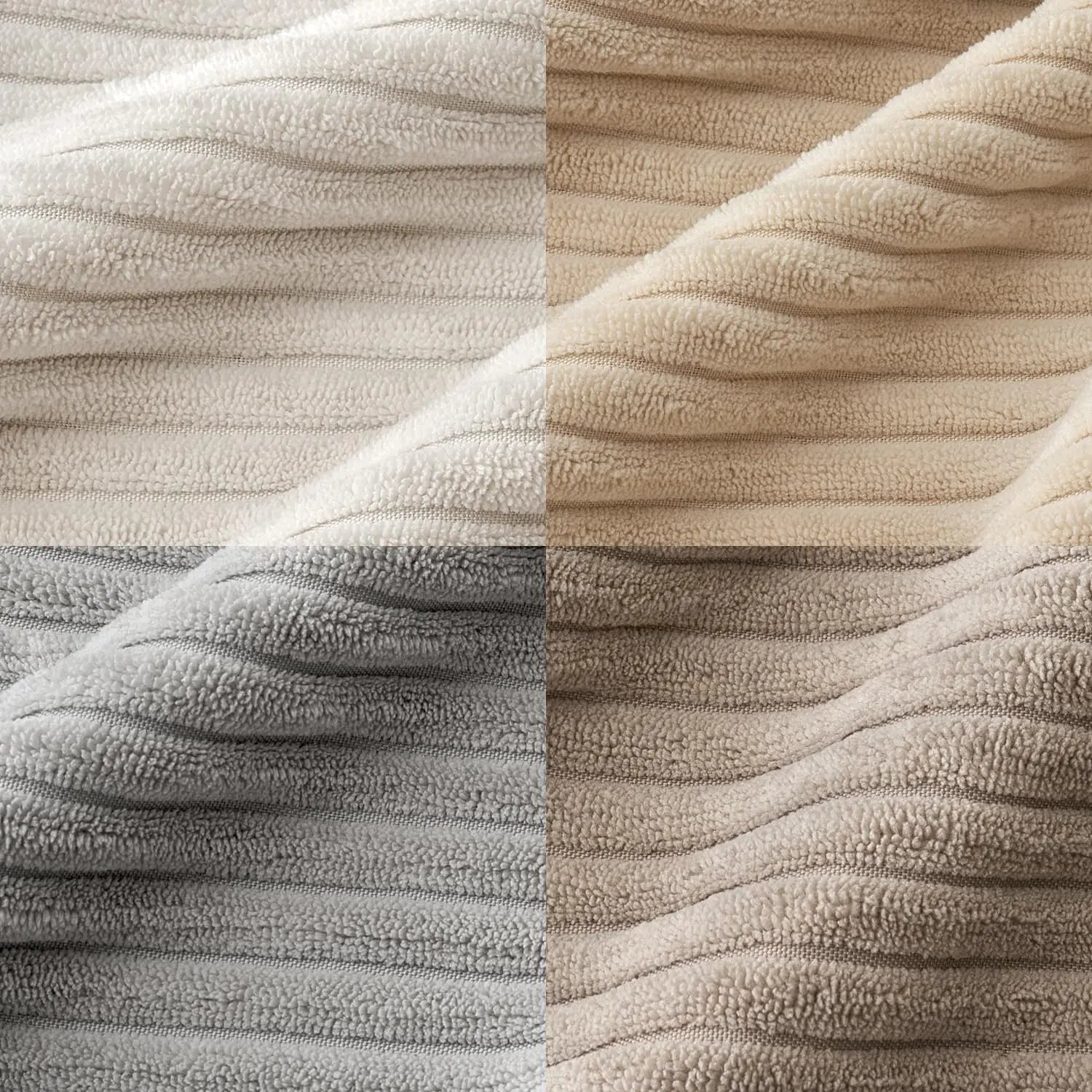 Skandinavischer Cord-Kissenbezug in Beige, Grösse: 450mmx450mm, Polyester/Baumwolle