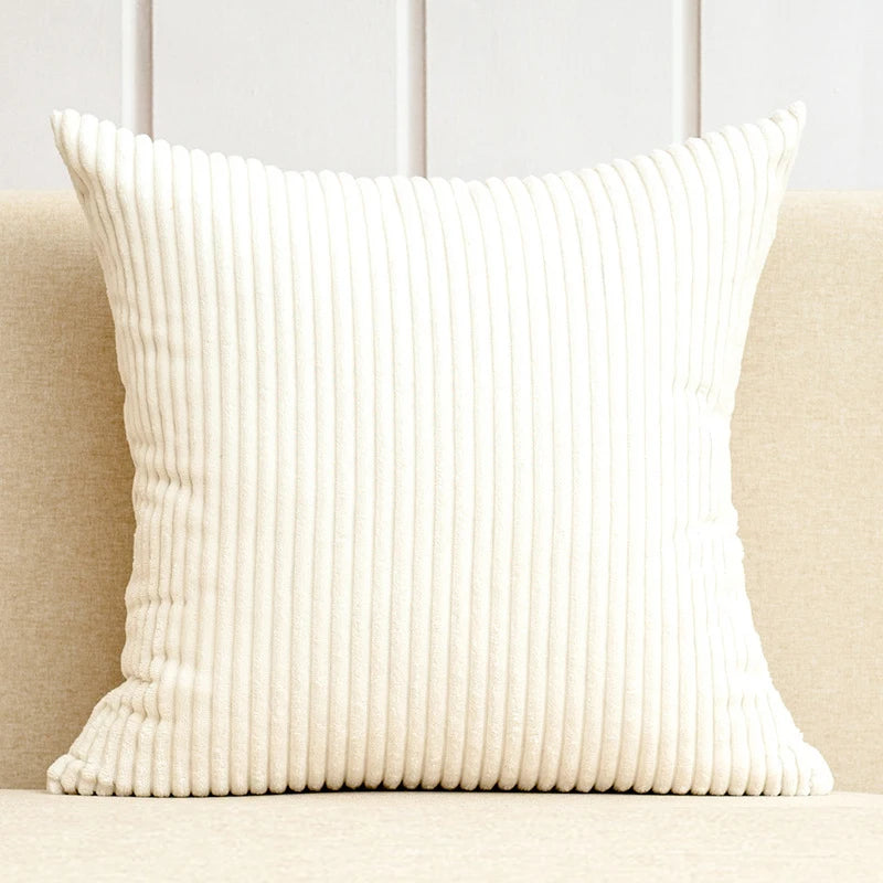 Cord-Kissenbezug aus Polyester-Baumwolle in Fruchtgrün, 450mmx450mm, skandinavischer Stil