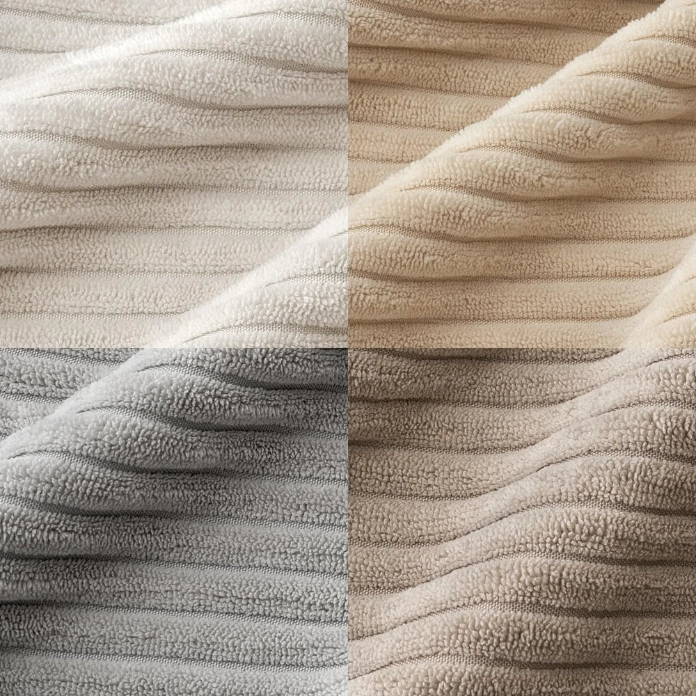 Skandinavischer Cord-Kissenbezug in Beige, Grösse: 450mmx450mm, Polyester/Baumwolle