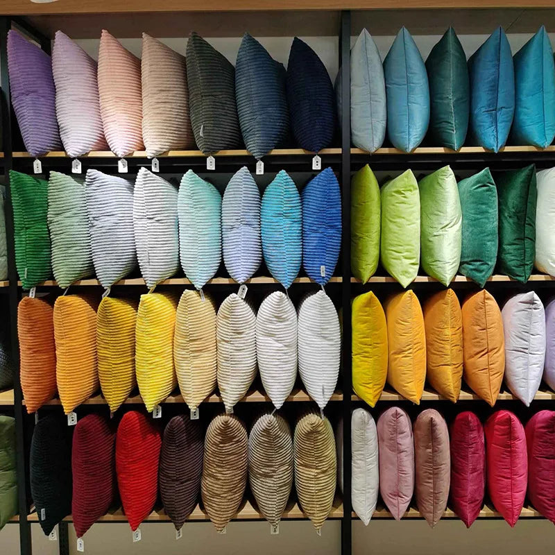 Kissenbezug im skandinavischen Stil aus Polyester-Baumwolle, Farbe: Fruchtgrün, Grösse: 450mmx450mm