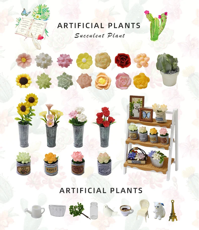 DIY Puppenhaus – Holzdesign – 19x22x17.5 cm