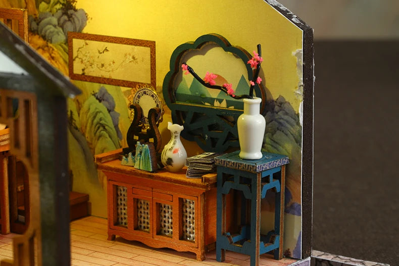 DIY Puppenhaus – Holzhandgefertigt – 26.5x19.5x27 CM