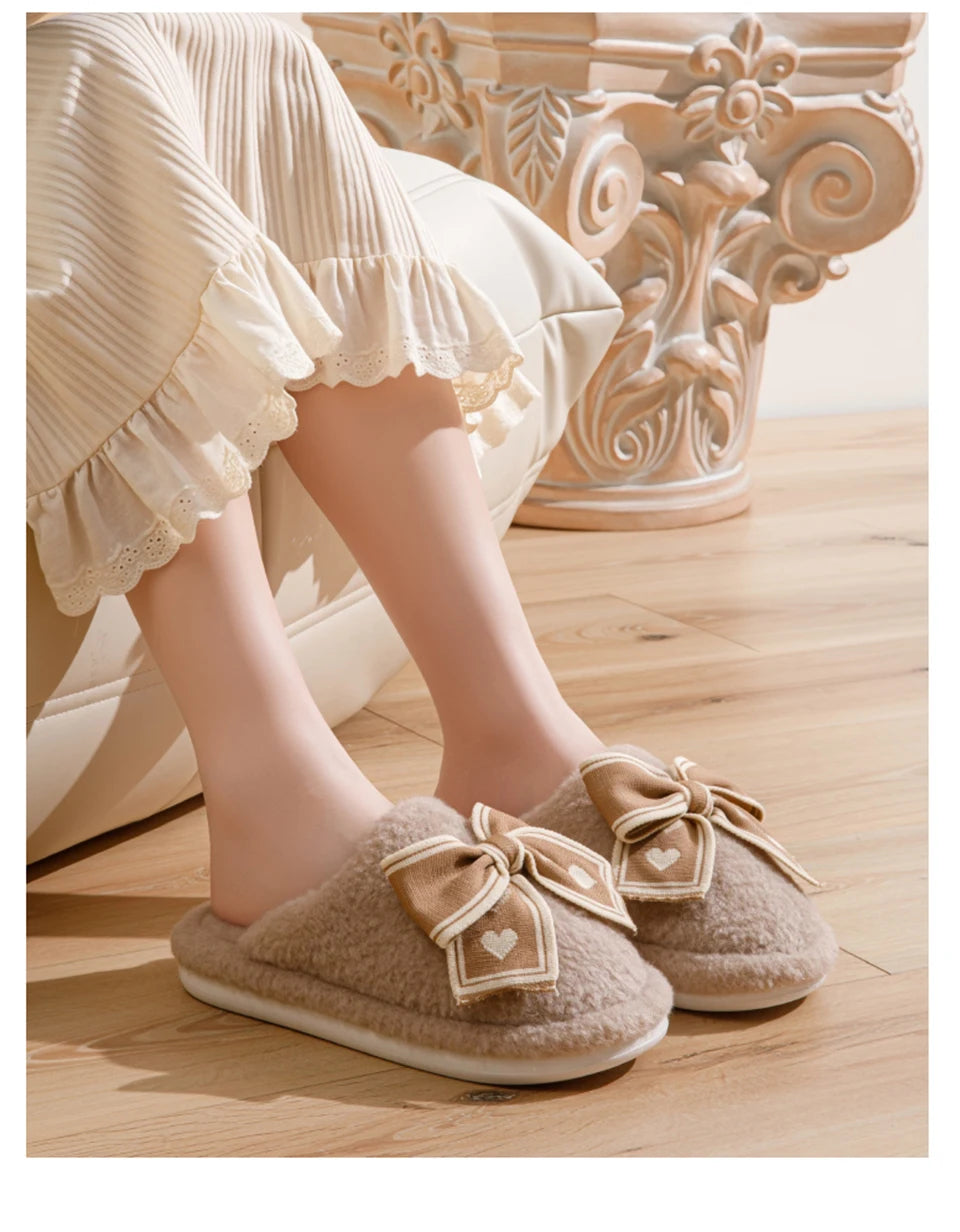 Damen Baumwoll Hausschuhe – Plüsch Komfort – Winter Innen