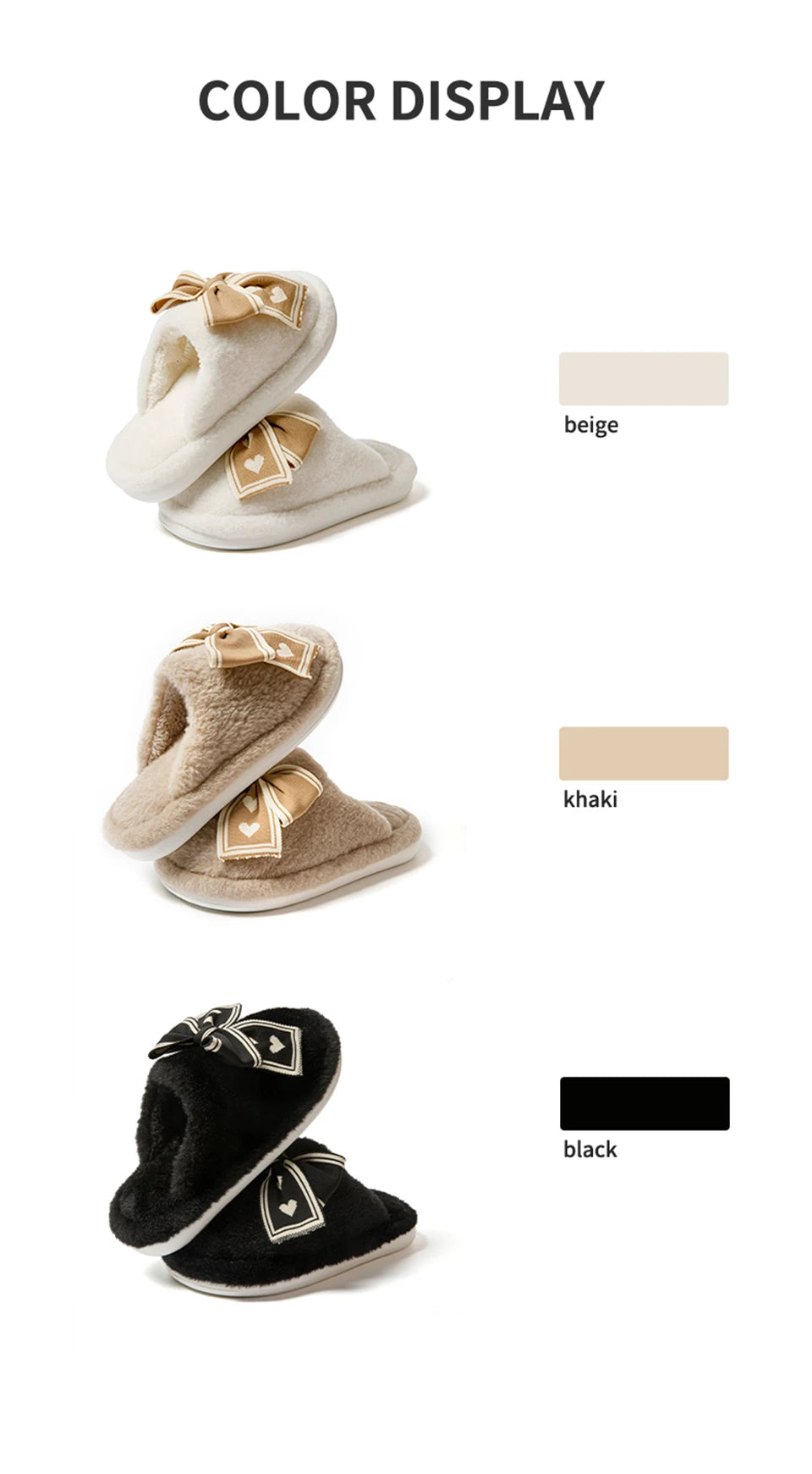 Damen Baumwoll Hausschuhe – Plüsch Komfort – Winter Innen