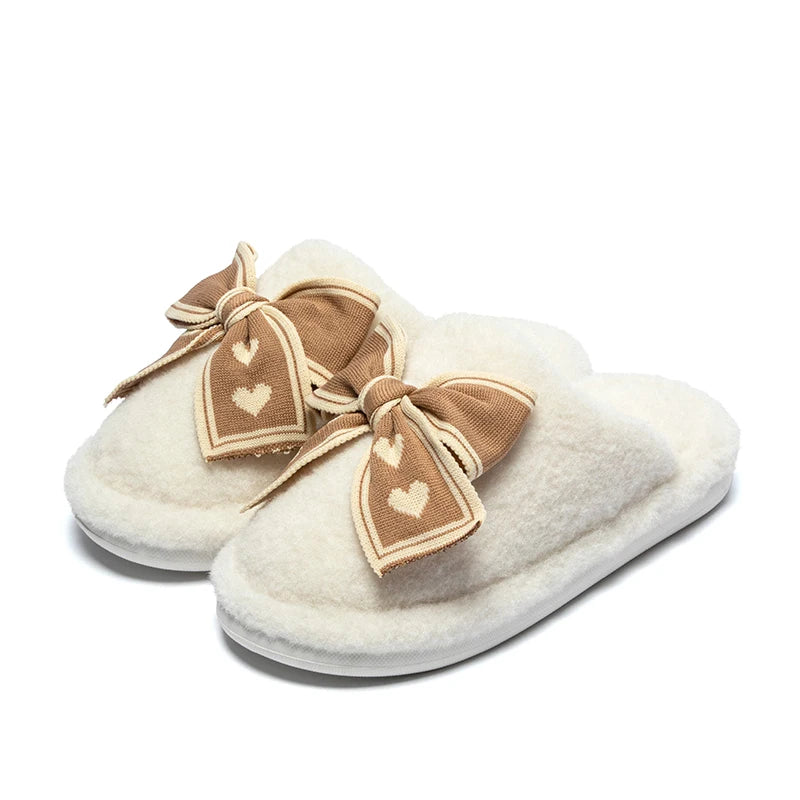 Damen Baumwoll Hausschuhe – Plüsch Komfort – Winter Innen