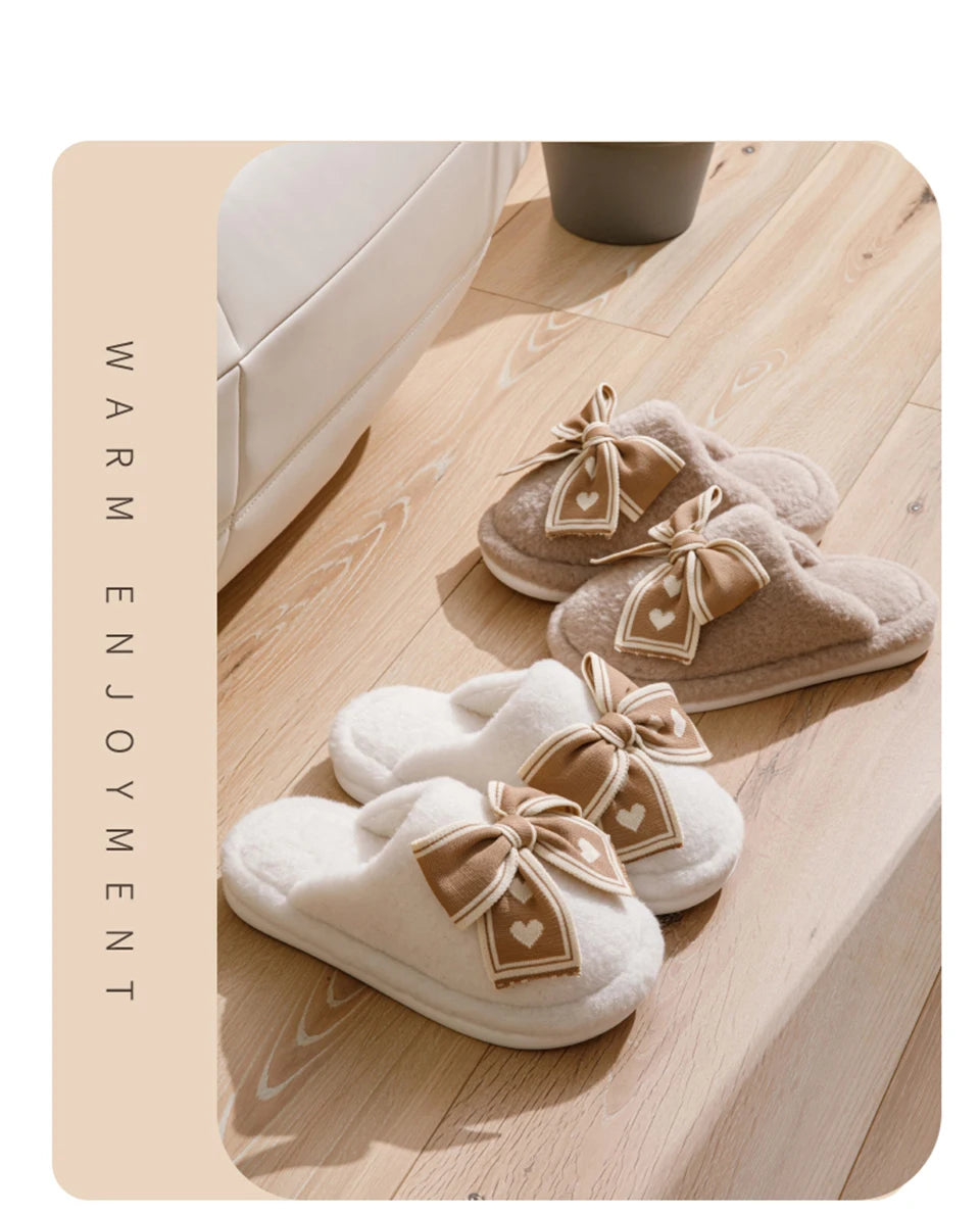 Damen Baumwoll Hausschuhe – Plüsch Komfort – Winter Innen